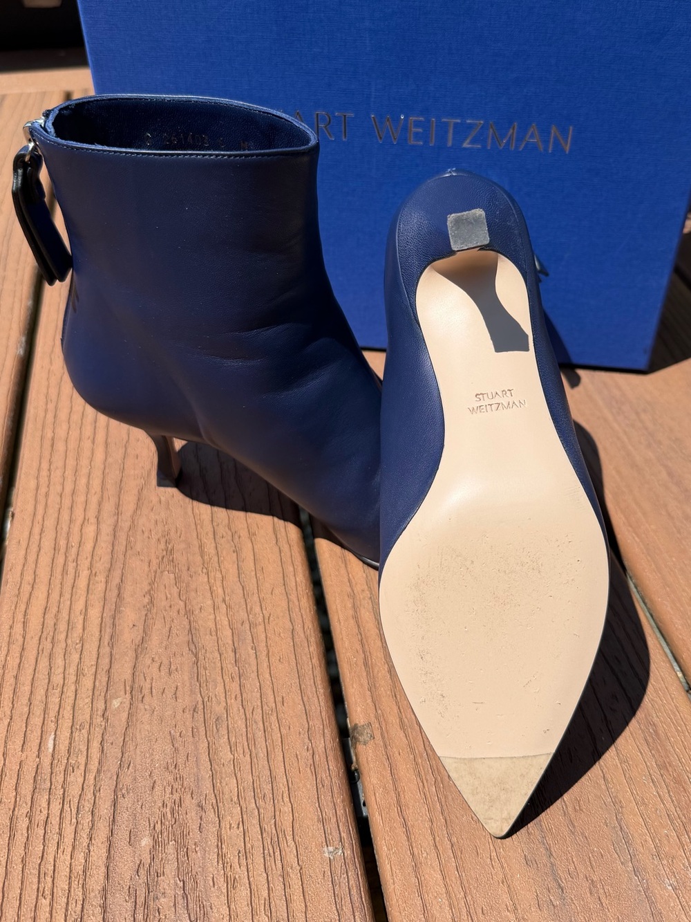 Stuart Weitzman Size 6 M Midnight Reims Juniper Boots Booties EUC - Picture 4 of 6